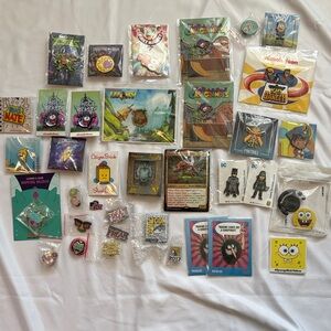 Assorted Collectible Pins- Nickelodeon, Comic Con, Magic the Gathering